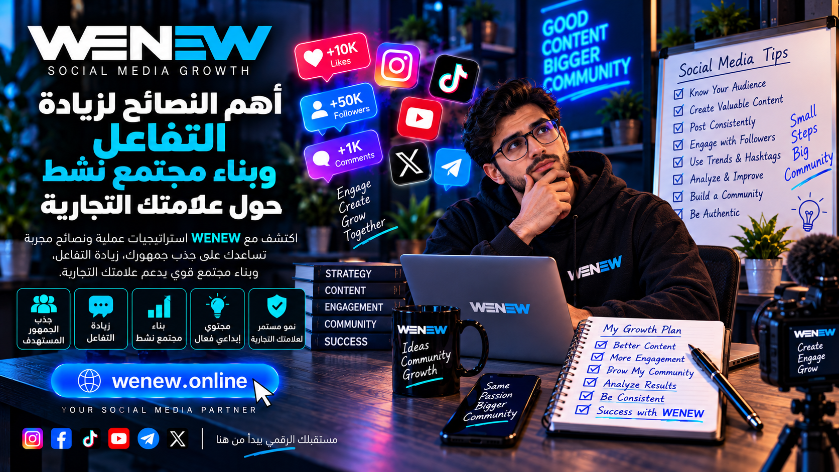 WENEW: أهم النصائح لزيادة التفاعل وبناء مجتمع نشط حول علامتك التجارية