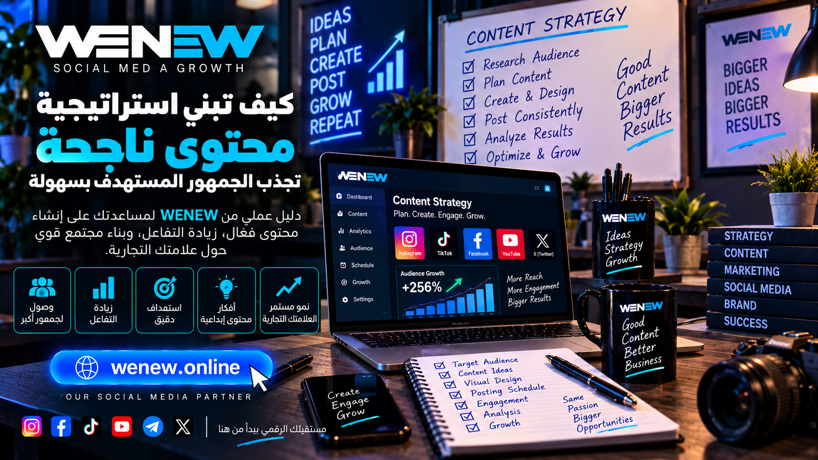 WENEW: كيف تبني استراتيجية محتوى ناجحة تجذب الجمهور المستهدف بسهولة