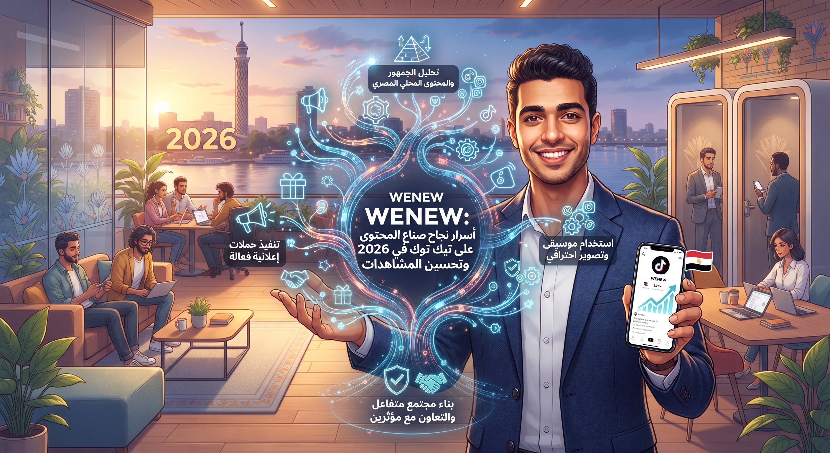 WENEW: أسرار نجاح صناع المحتوى على تيك توك في مصر 2026 وتحسين المشاهدات