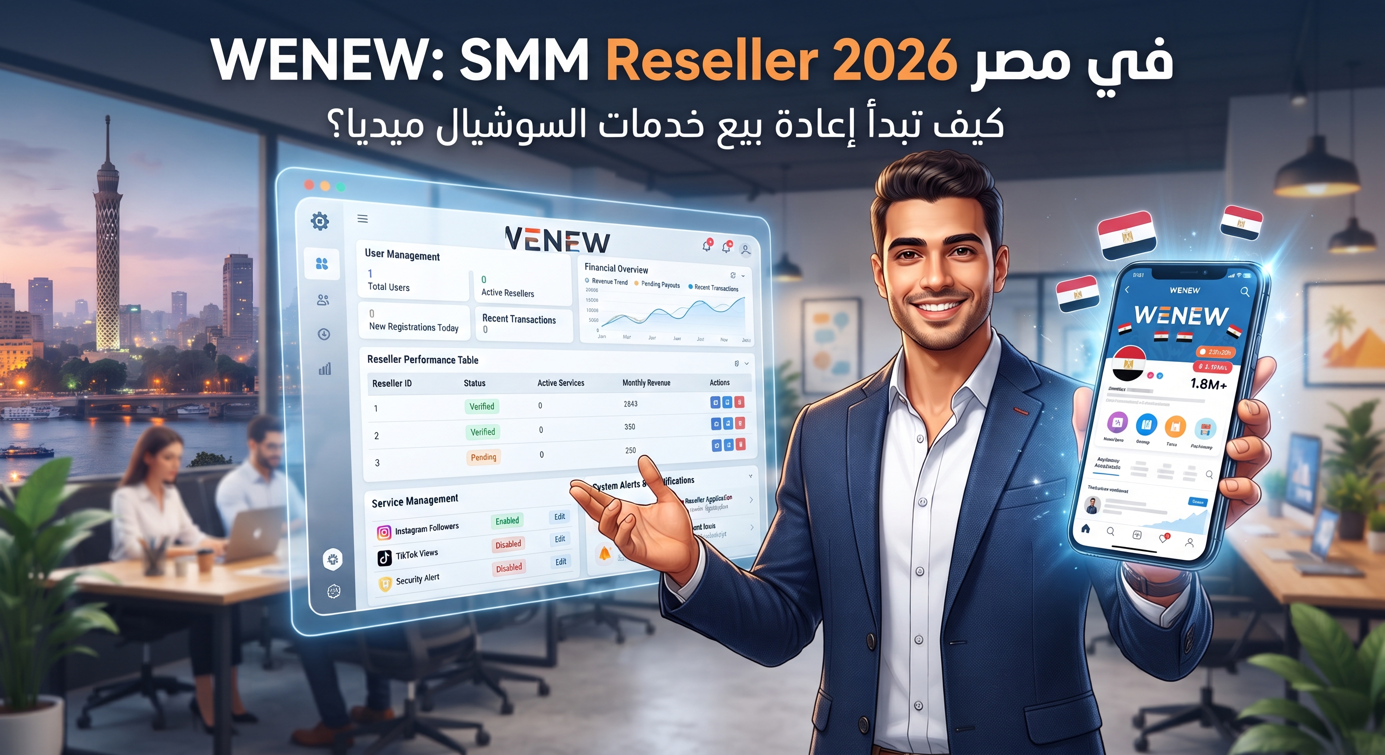 WENEW: SMM Reseller في مصر 2026 — كيف تبدأ إعادة بيع خدمات السوشيال ميديا؟