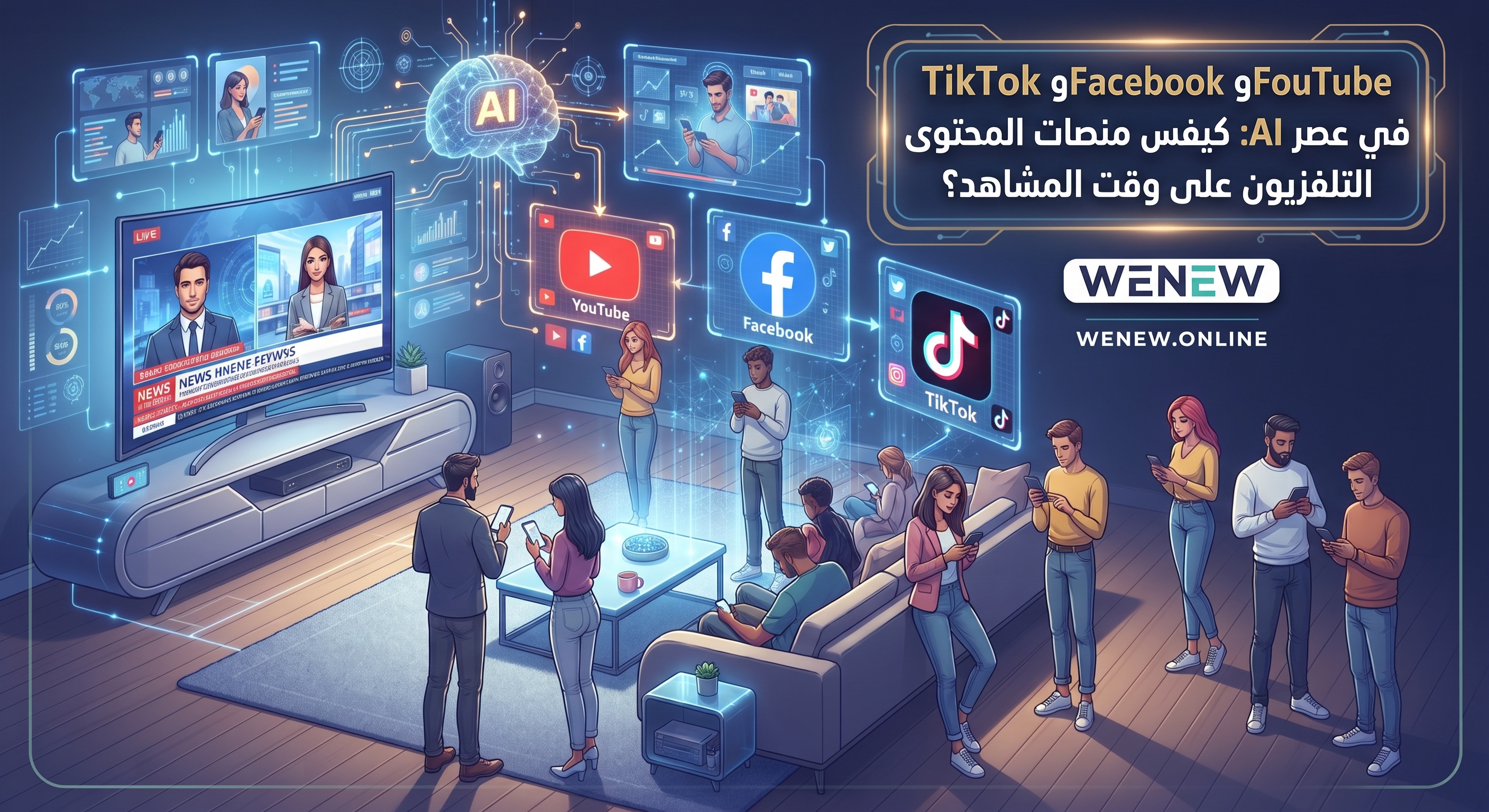 صراع الشاشات: كيف تنافس منصات يوتيوب وفيسبوك وتيك توك التلفزيون؟