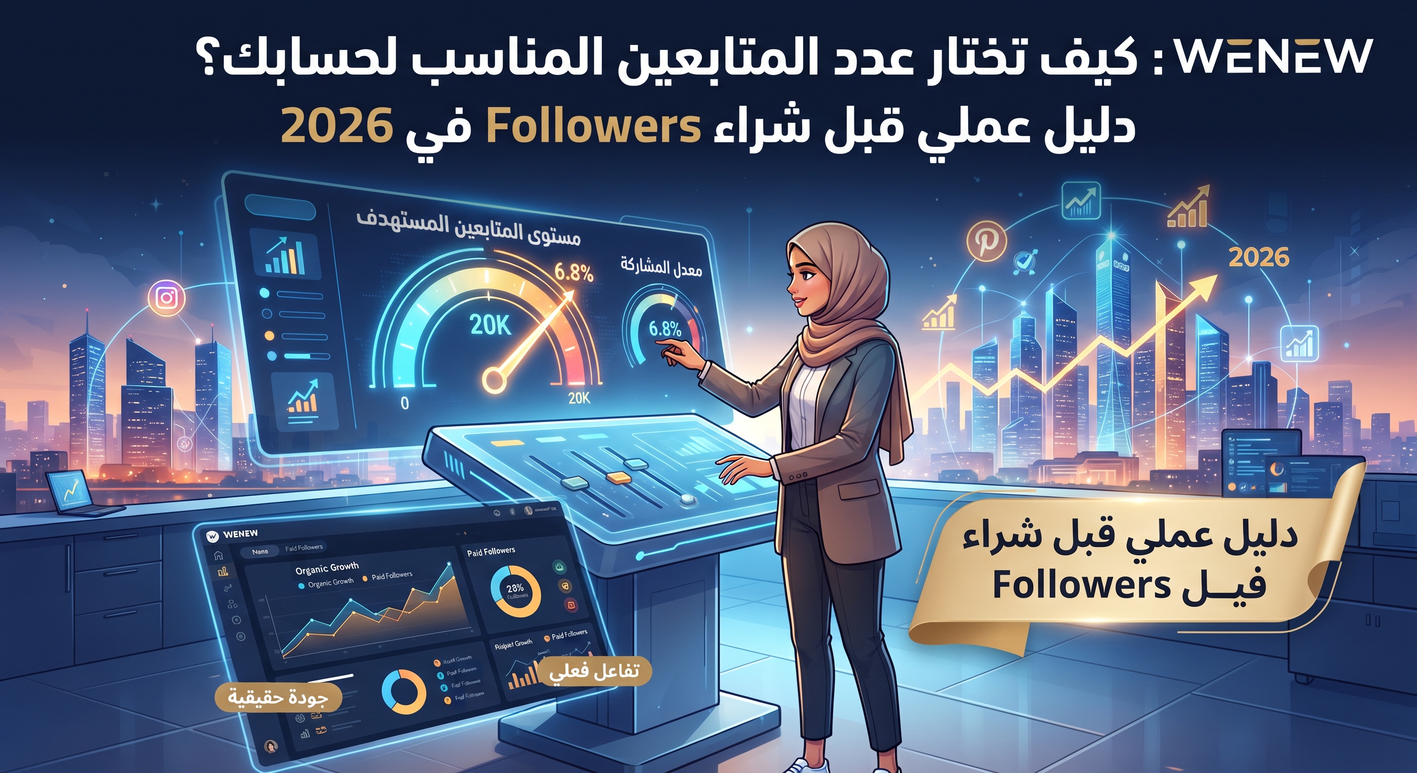 WENEW: كيف تختار عدد المتابعين المناسب لحسابك؟ دليل عملي قبل شراء Followers في 2026