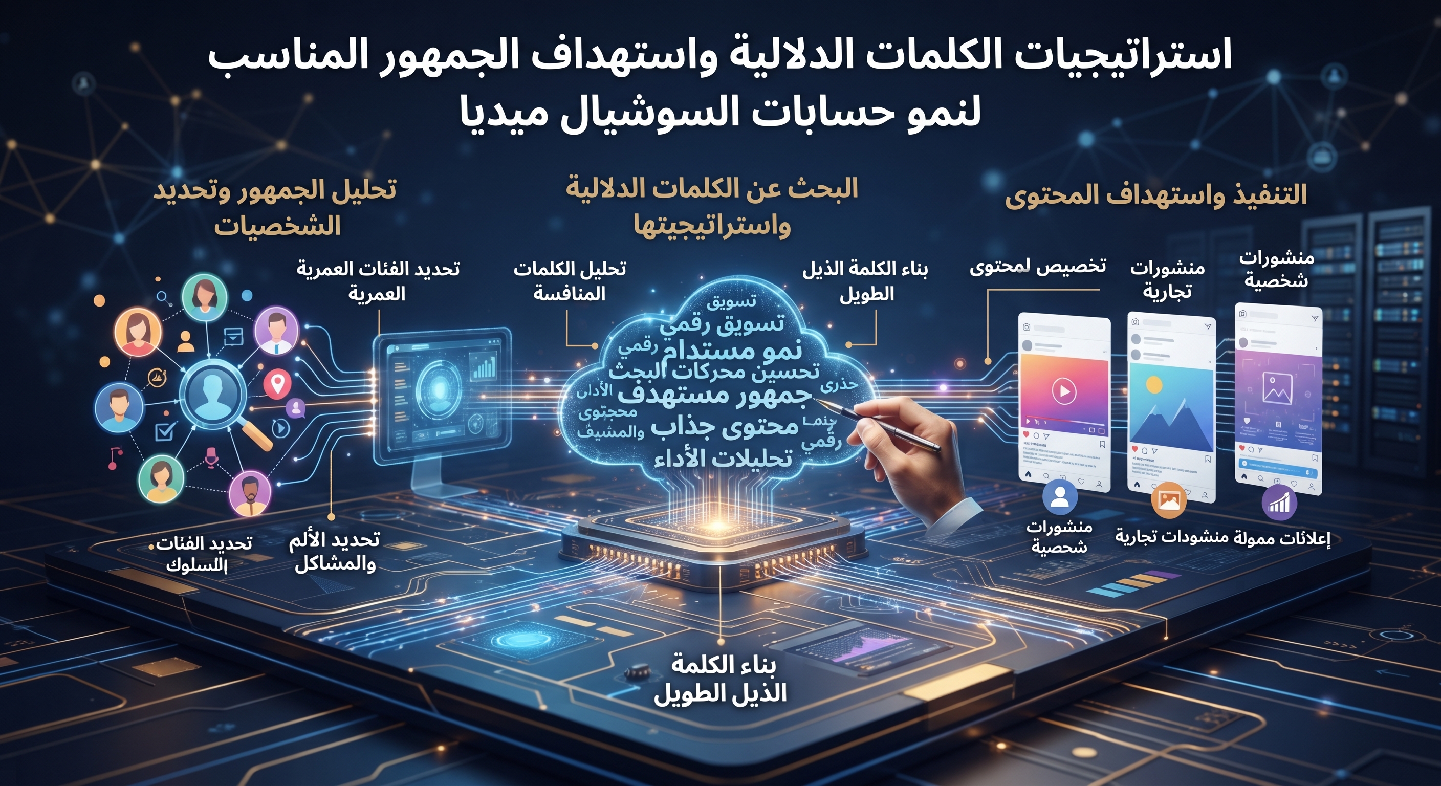 استراتيجيات الكلمات الدلالية واستهداف الجمهور المناسب لنمو حسابات السوشيال ميديا