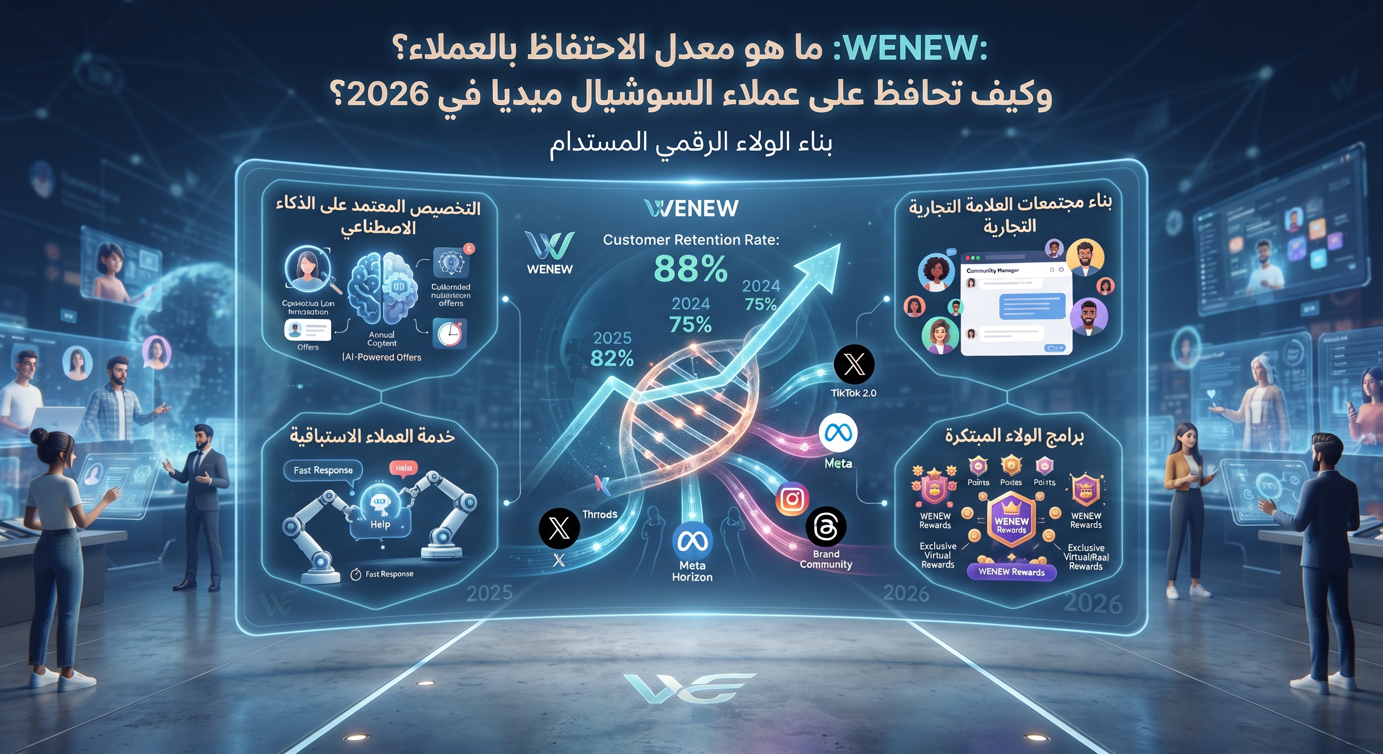 WENEW: ما هو معدل الاحتفاظ بالعملاء (Customer Retention)؟ وكيف تحافظ على عملاء السوشيال ميديا في 2026؟