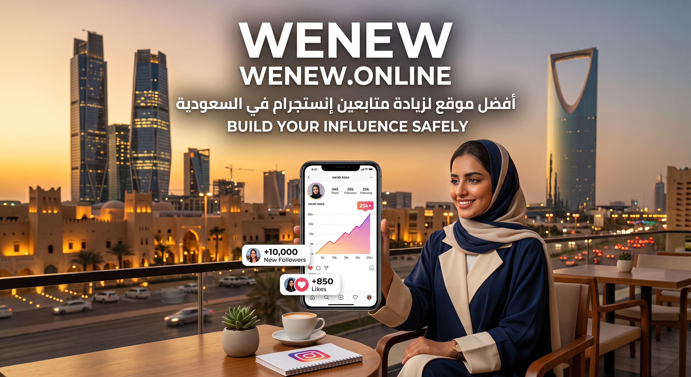 أفضل موقع لزيادة متابعين إنستجرام في السعودية: دليلك الشامل مع WENEW