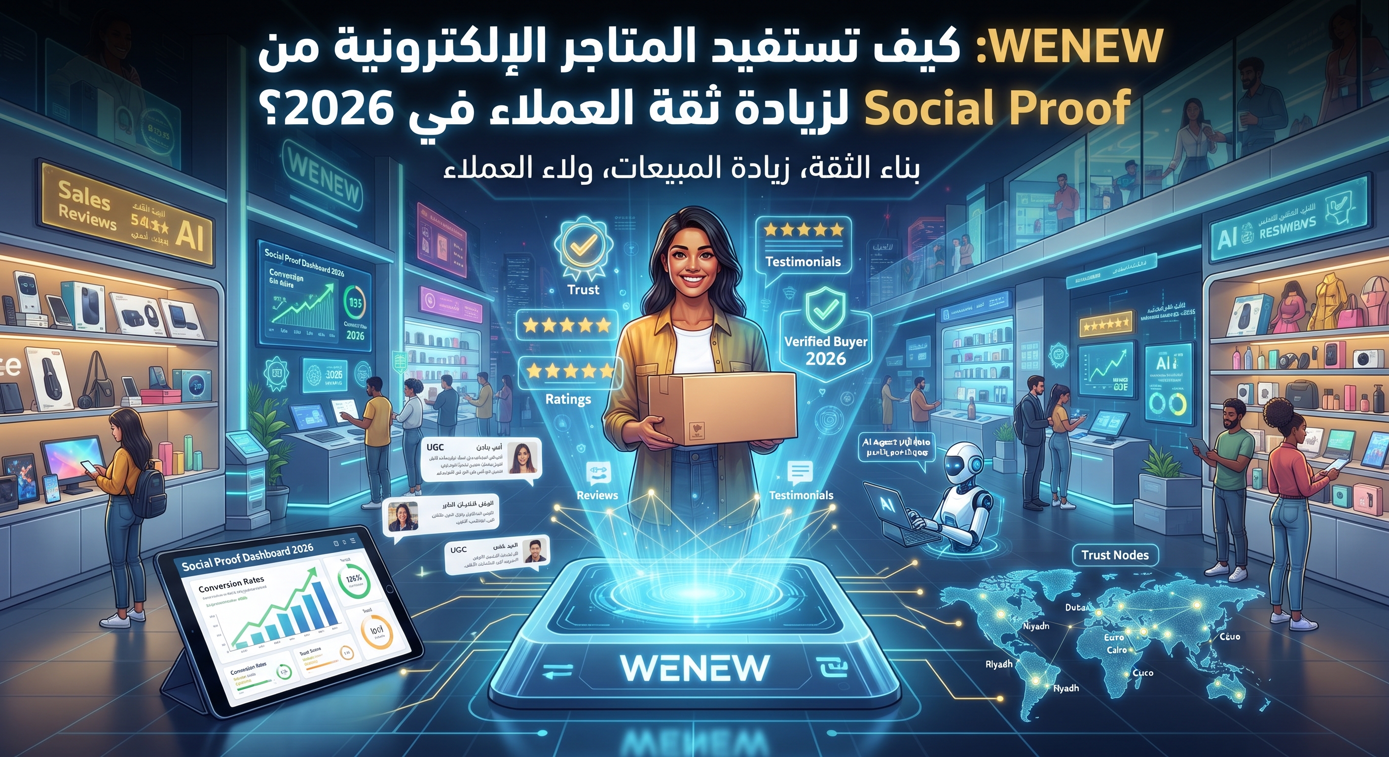 WENEW: كيف تستفيد المتاجر الإلكترونية من Social Proof لزيادة ثقة العملاء في 2026؟