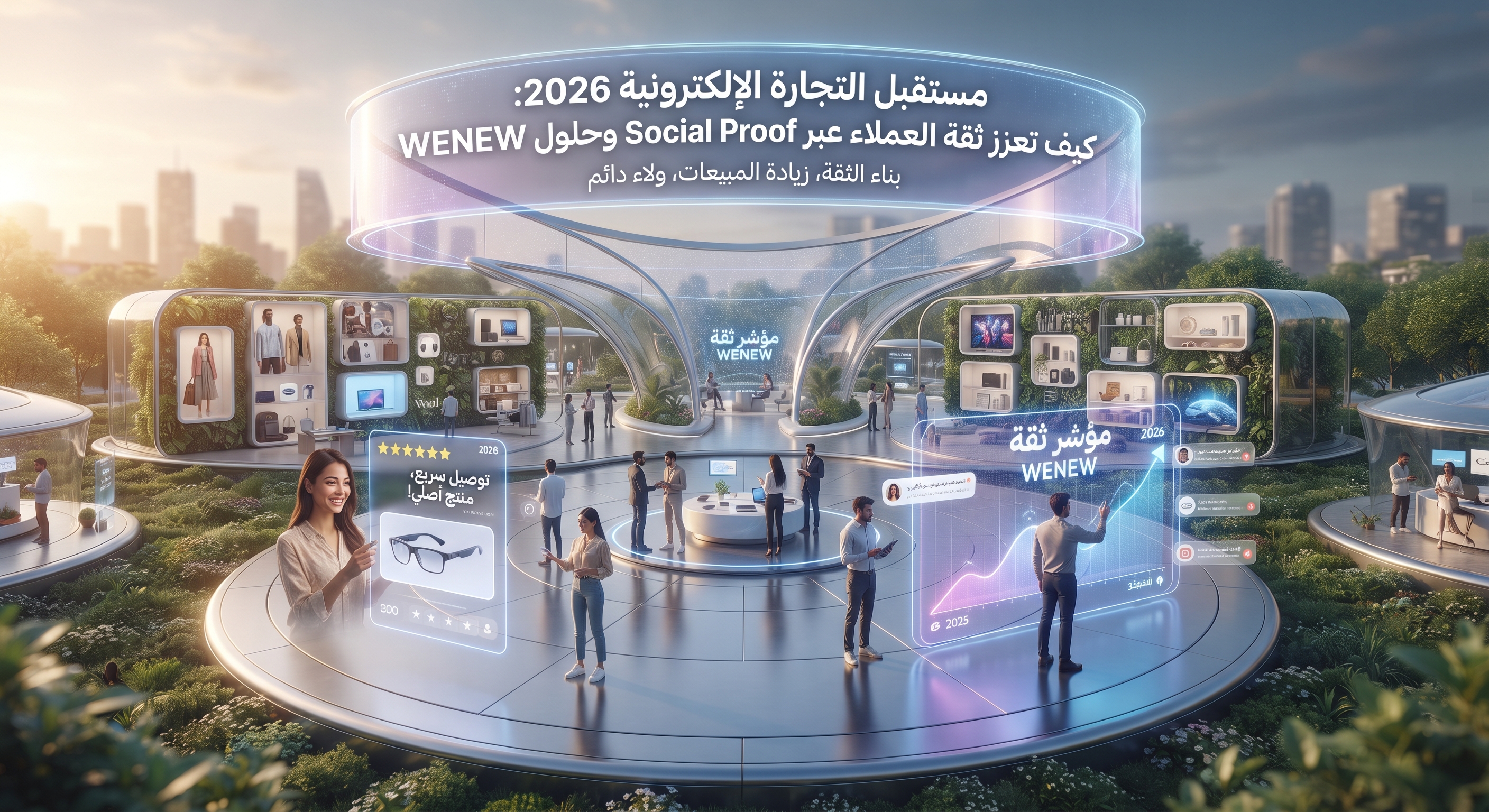 مستقبل التجارة الإلكترونية 2026: كيف تعزز ثقة العملاء عبر Social Proof وحلول WENEW