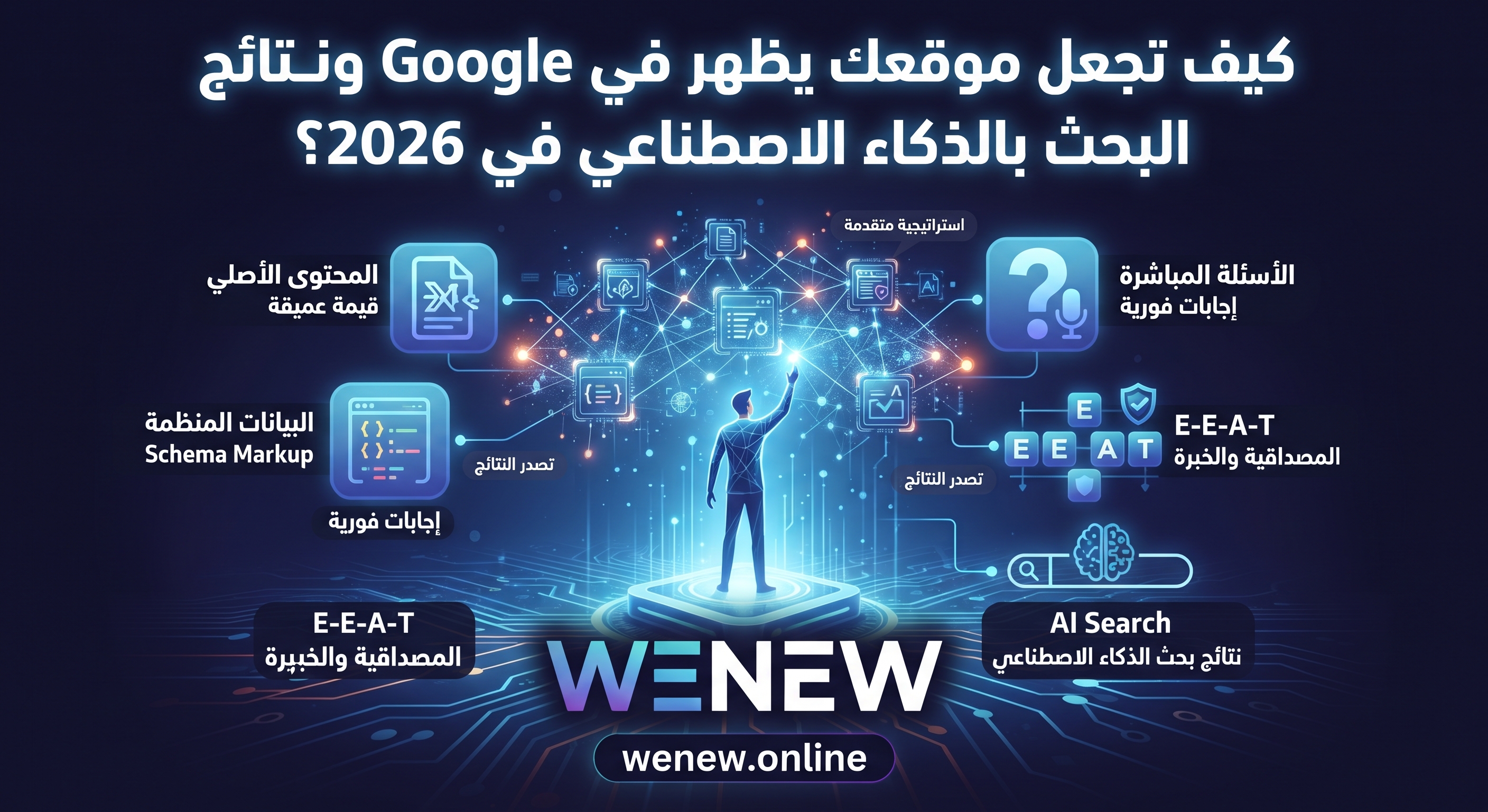 كيف تجعل موقعك يظهر في Google ونتائج البحث بالذكاء الاصطناعي في 2026؟