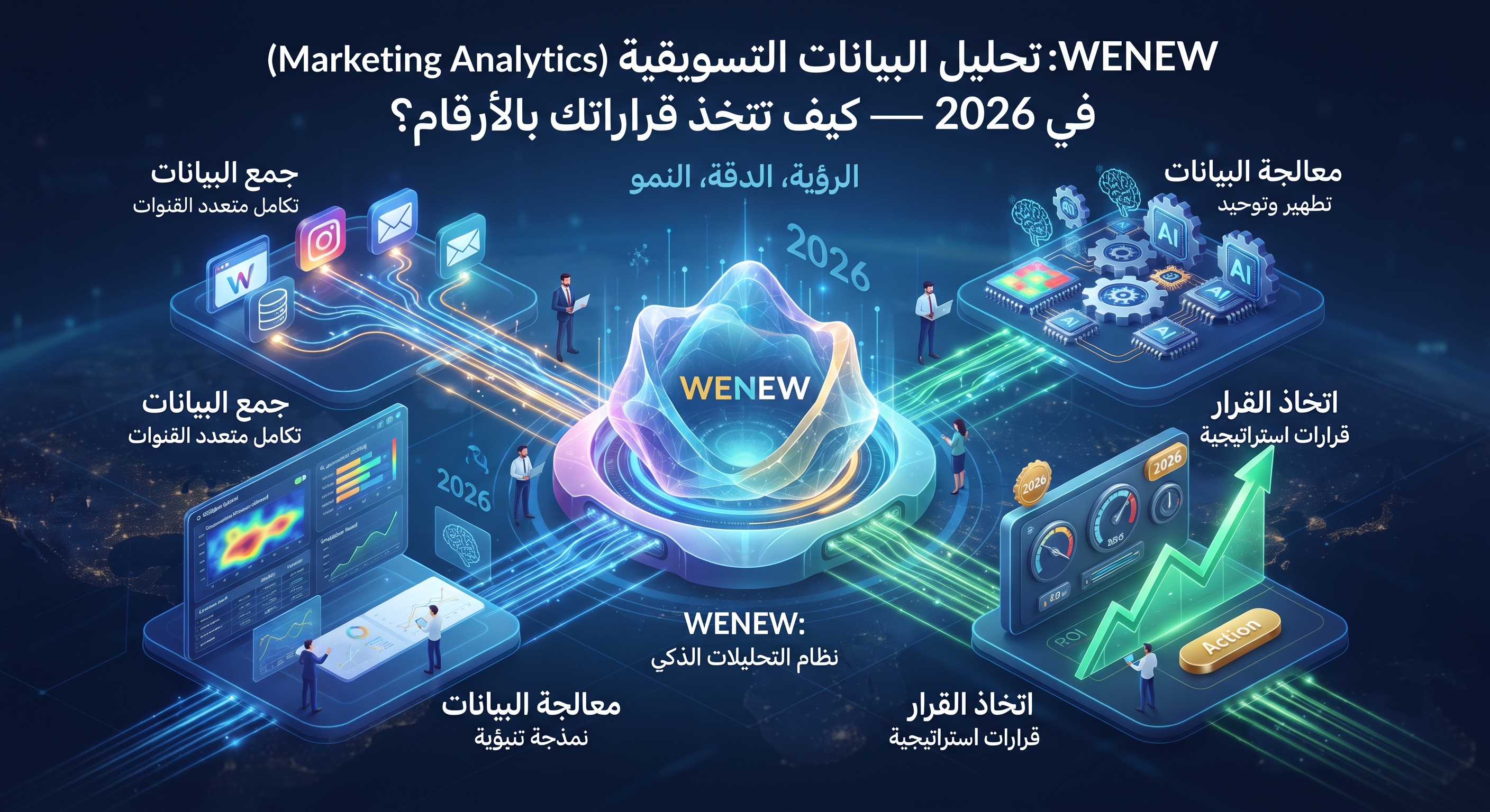 WENEW: تحليل البيانات التسويقية (Marketing Analytics) في 2026 — كيف تتخذ قراراتك بالأرقام؟