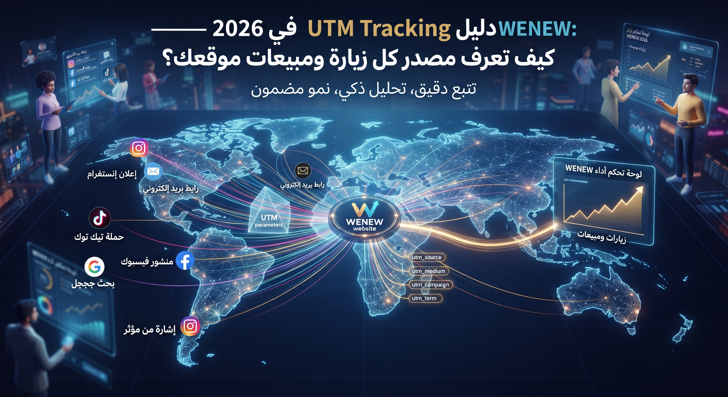 WENEW: دليل UTM Tracking في 2026 — كيف تعرف مصدر كل زيارة ومبيعات موقعك؟