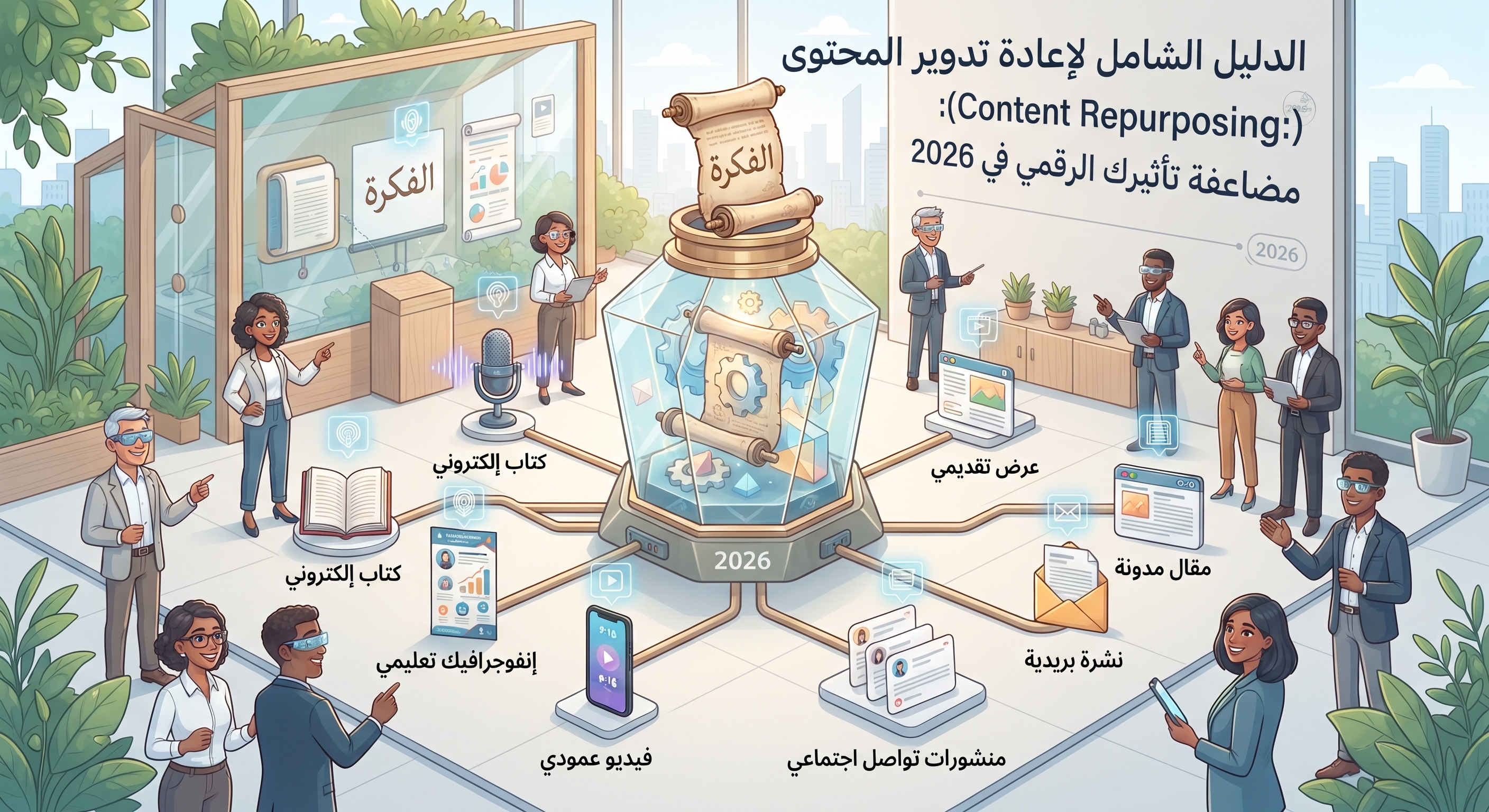 الدليل الشامل لإعادة تدوير المحتوى (Content Repurposing): مضاعفة تأثيرك الرقمي في 2026