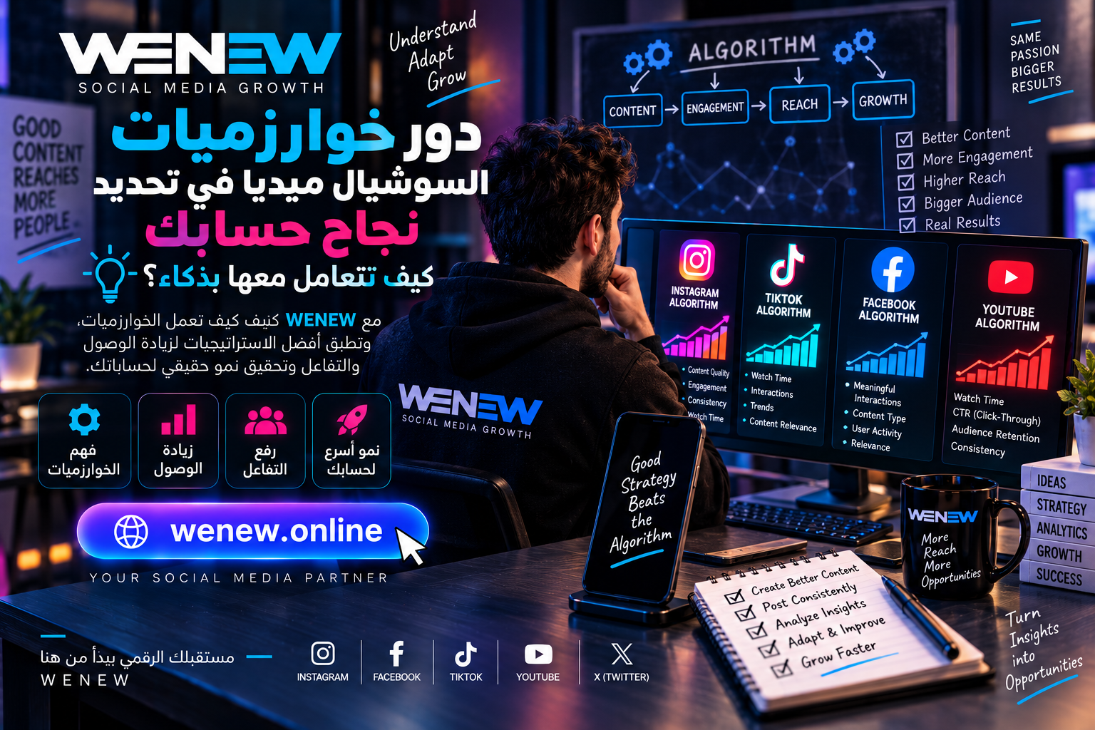دور خوارزميات السوشيال ميديا في تحديد نجاح حسابك: كيف تتعامل معها بذكاء؟