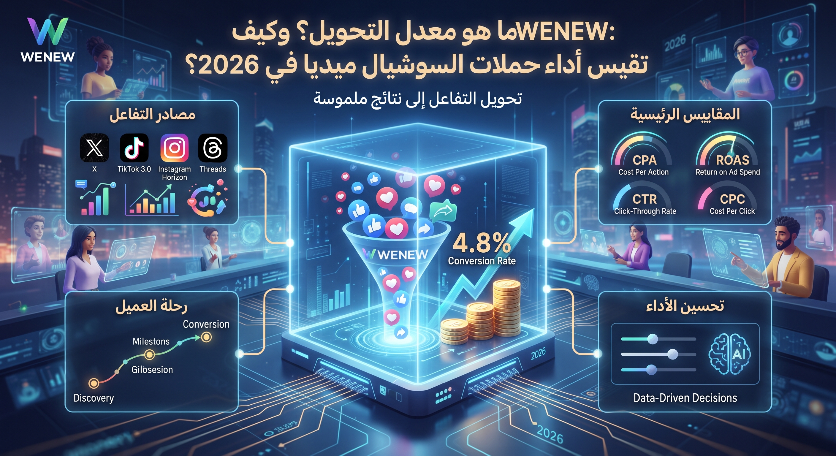 WENEW: ما هو معدل التحويل (Conversion Rate)؟ وكيف تقيس أداء حملات السوشيال ميديا في 2026؟