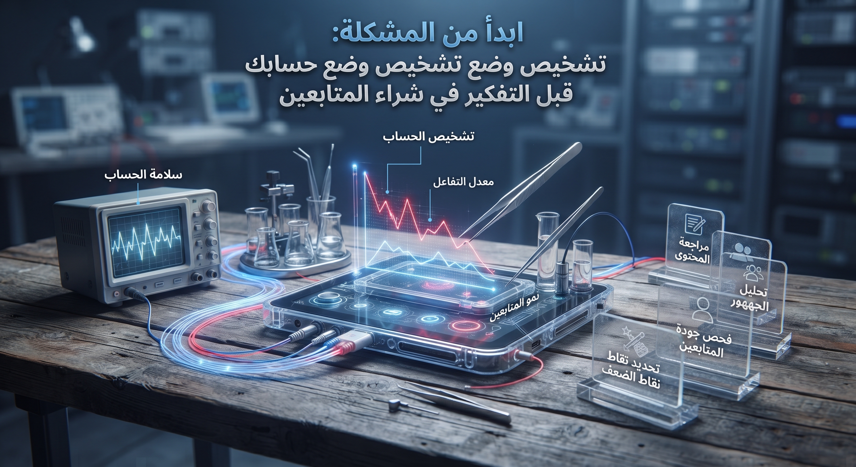 ابدأ من المشكلة: تشخيص وضع حسابك قبل التفكير في شراء المتابعين