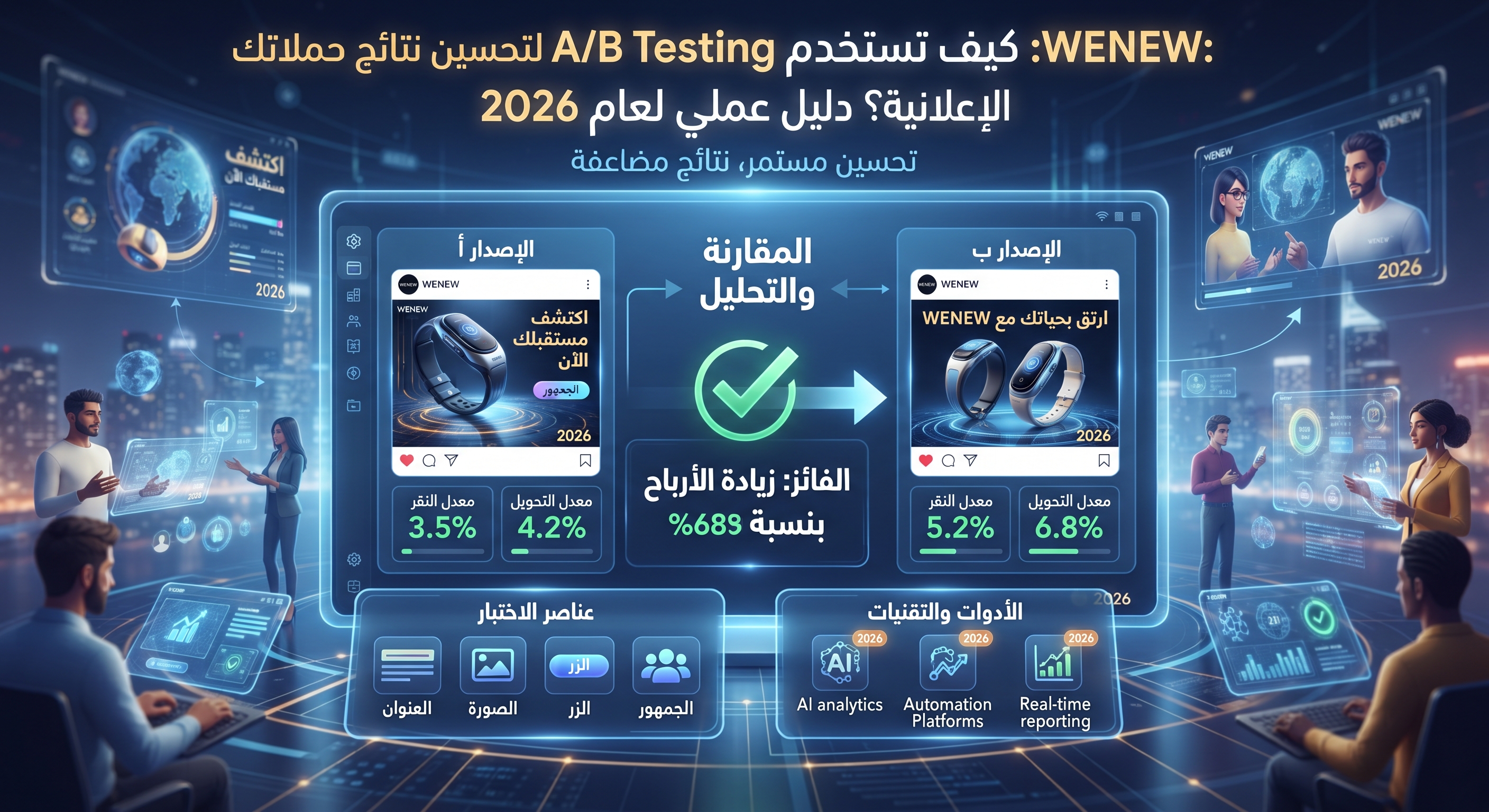 WENEW: كيف تستخدم A/B Testing لتحسين نتائج حملاتك الإعلانية؟ دليل عملي لعام 2026
