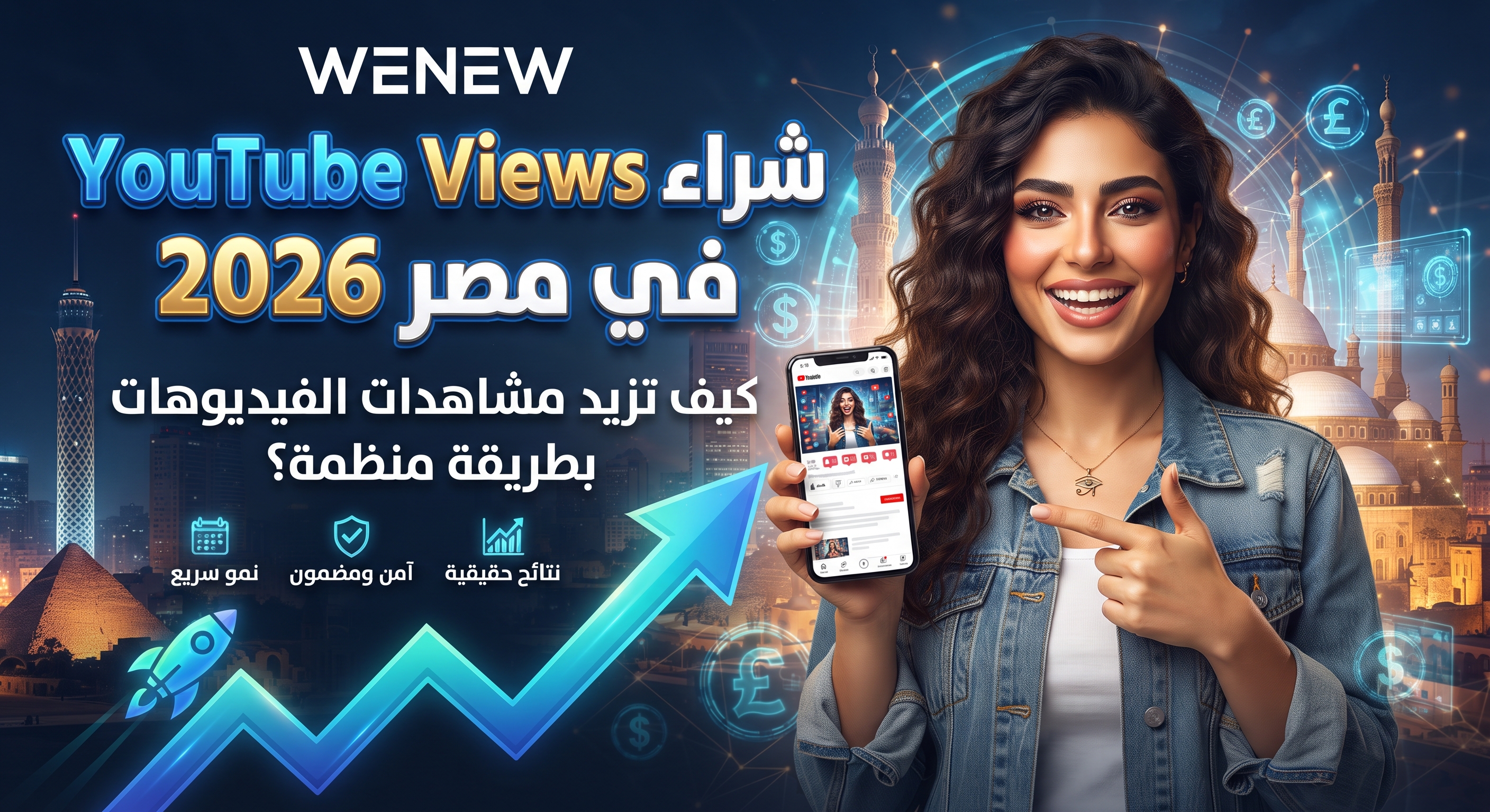 WENEW: شراء YouTube Views في مصر 2026 — كيف تزيد مشاهدات الفيديوهات بطريقة منظمة؟