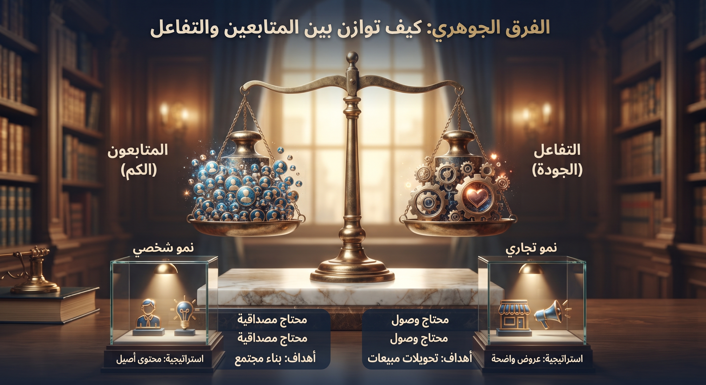 الفرق الجوهري: كيف تختلف احتياجات الحسابات وكيف توازن بين المتابعين والتفاعل