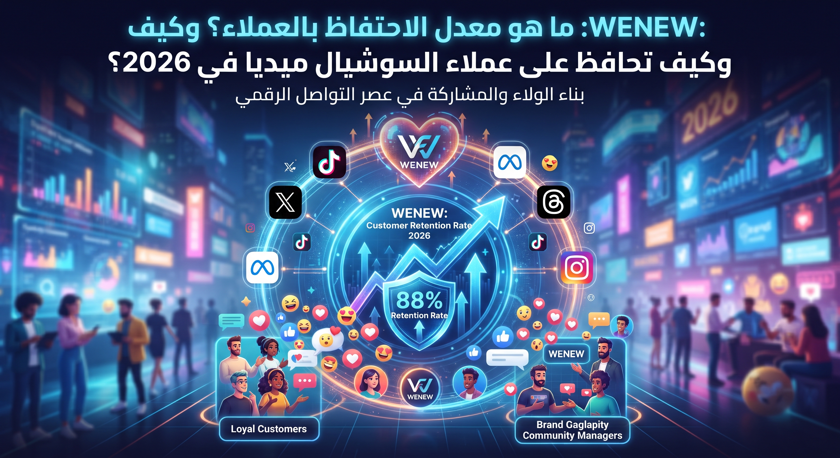 WENEW: ما هو معدل الاحتفاظ بالعملاء (Customer Retention)؟ وكيف تحافظ على عملاء السوشيال ميديا في 2026؟