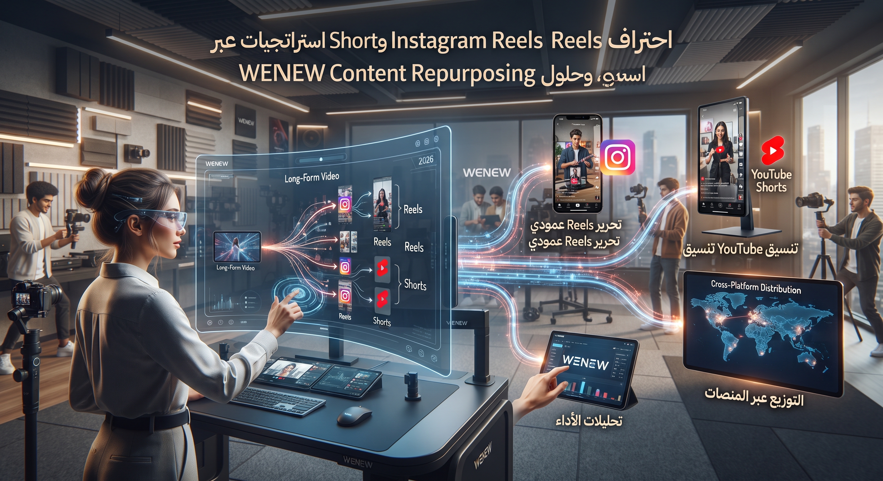 احتراف Instagram Reels وYouTube Shorts عبر استراتيجيات Content Repurposing وحلول WENEW