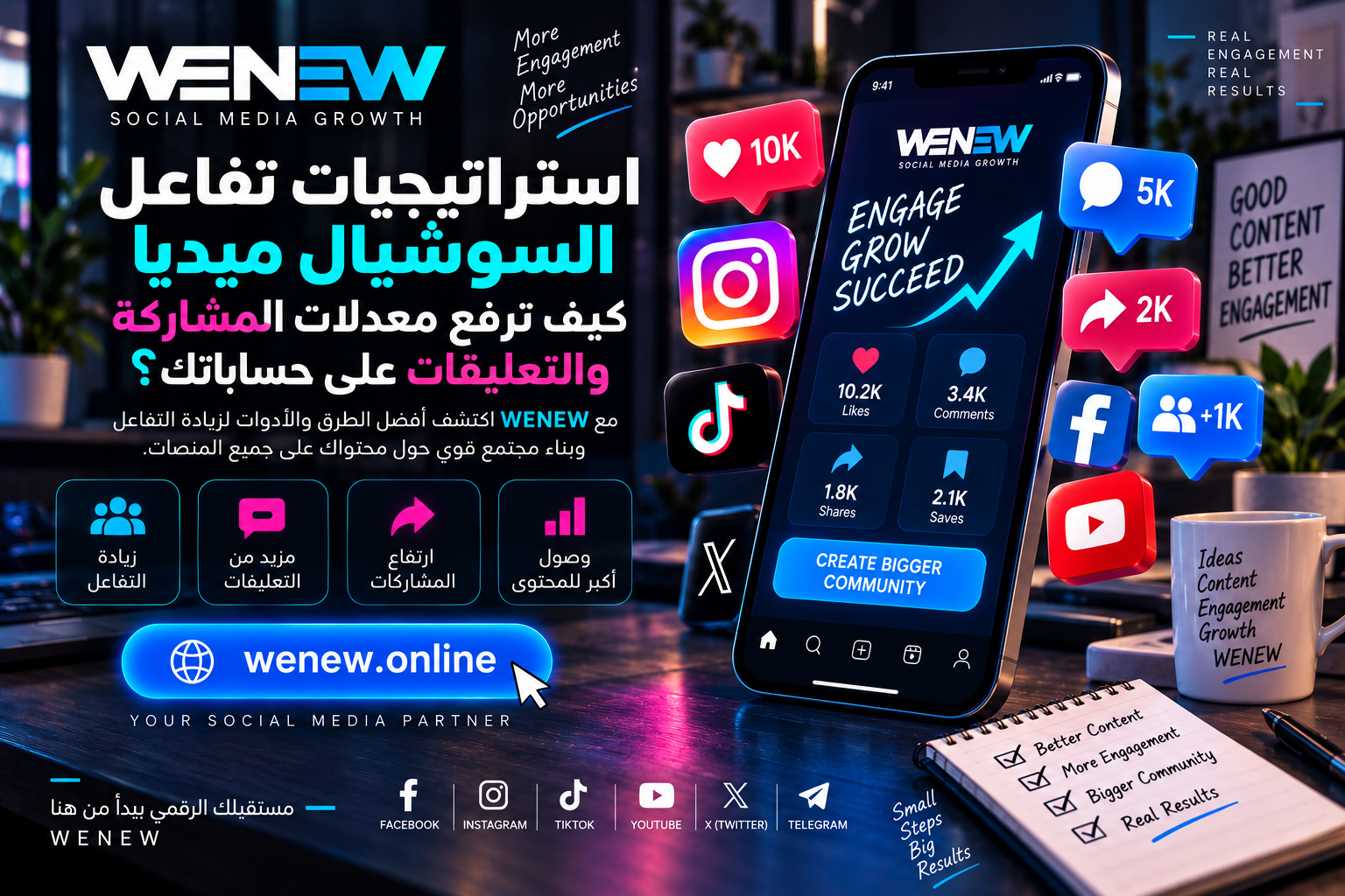 استراتيجيات تفاعل السوشيال ميديا: كيف ترفع معدلات المشاركة والتعليقات على حساباتك؟