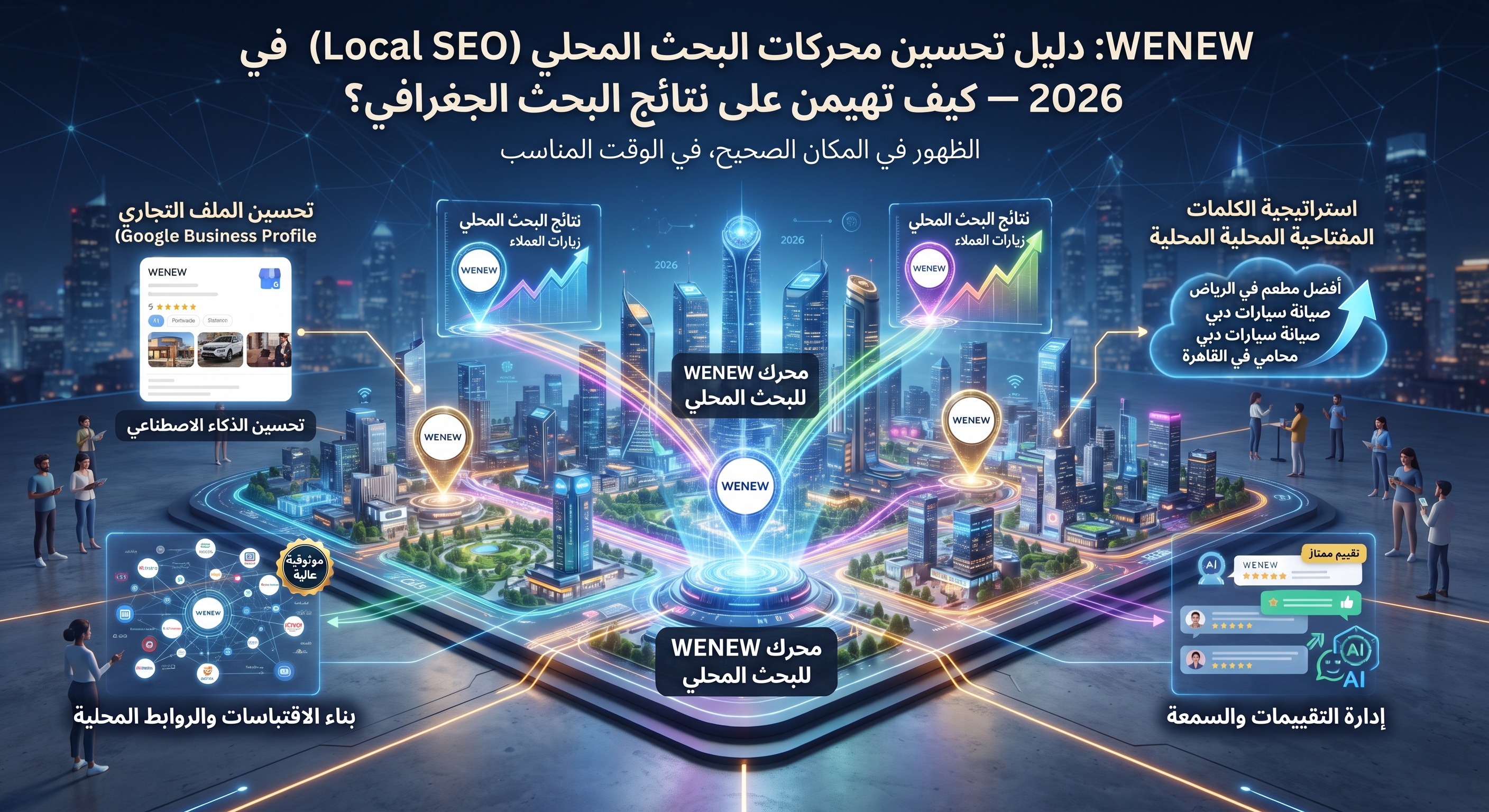 WENEW: دليل تحسين محركات البحث المحلي (Local SEO) في 2026 — كيف تهيمن على نتائج البحث الجغرافي؟