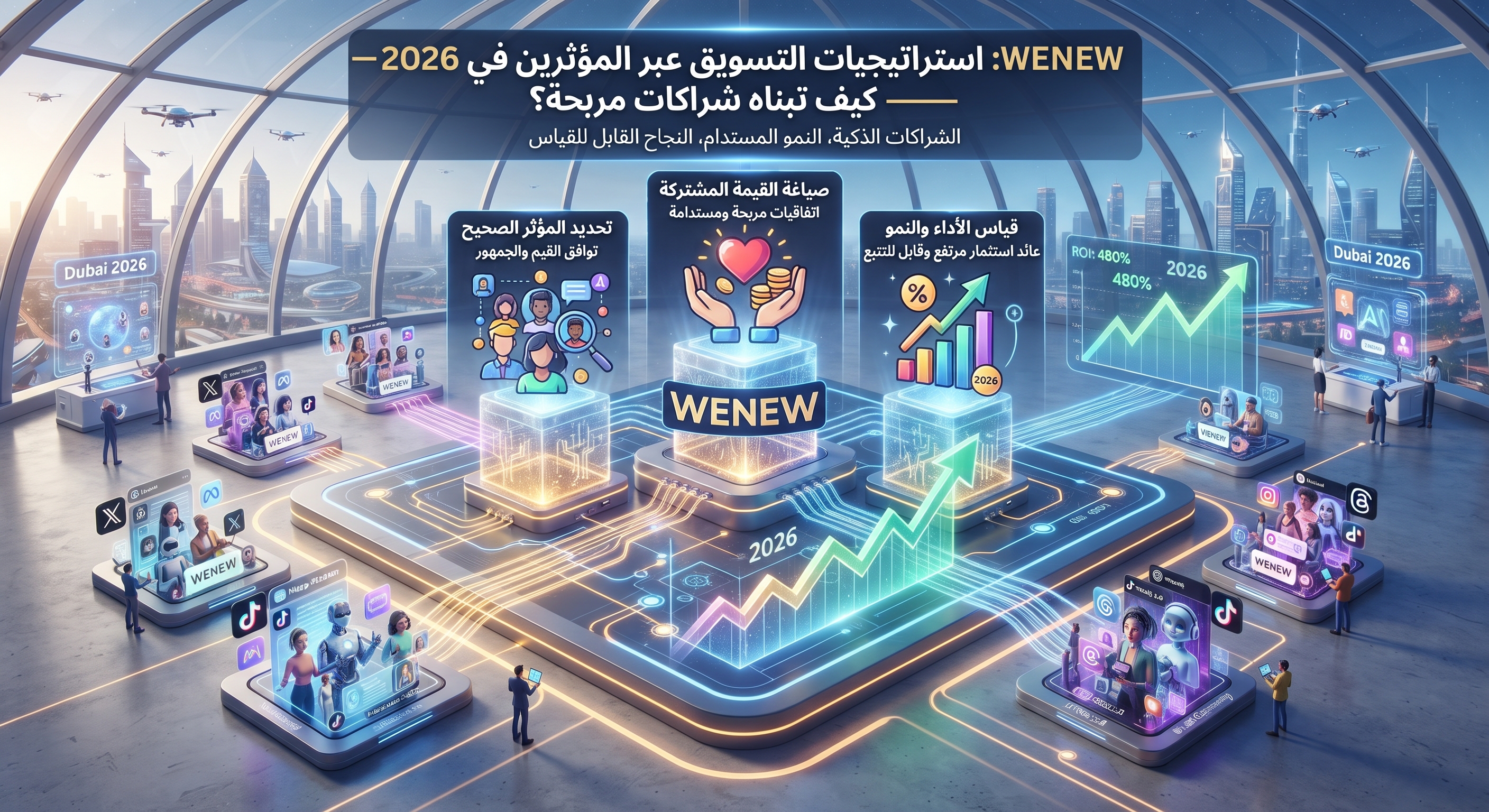 WENEW: استراتيجيات التسويق عبر المؤثرين في 2026 — كيف تبנה شراكات مربحة؟