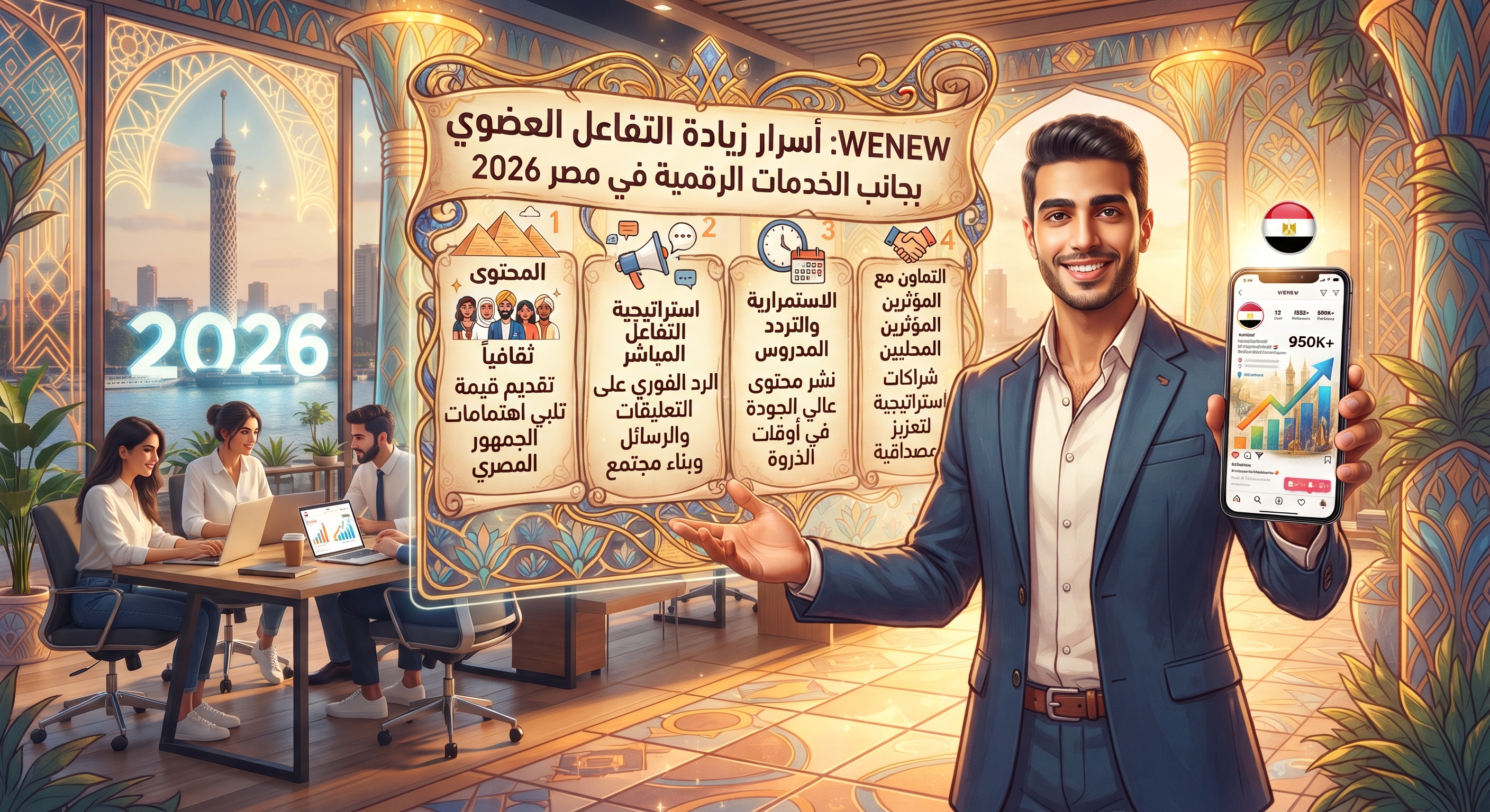 WENEW: أسرار زيادة التفاعل العضوي بجانب الخدمات الرقمية في مصر 2026